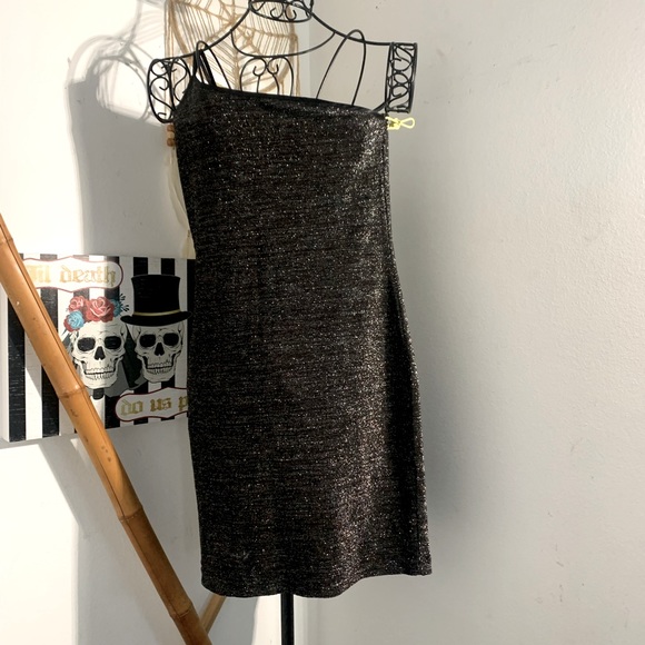 Guess Dresses & Skirts - Guess Dresses By Marciano Vintage 90s Glitter 1 Shoulder mini sexy dress prom